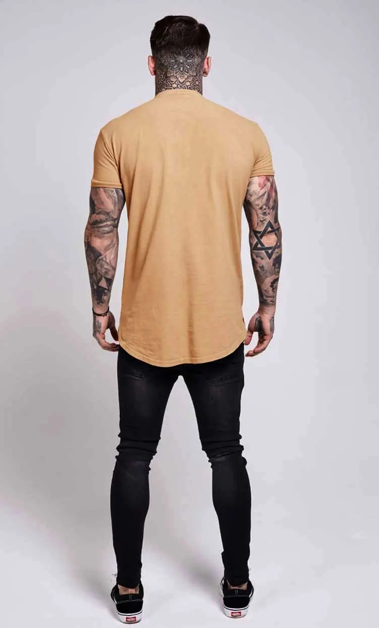Мужская мода лето ss Sik Silk Kanye West Sik Silk Мужская Повседневная Хип-хоп необычная изогнутая кромка с коротким рукавом хлопковые футболки