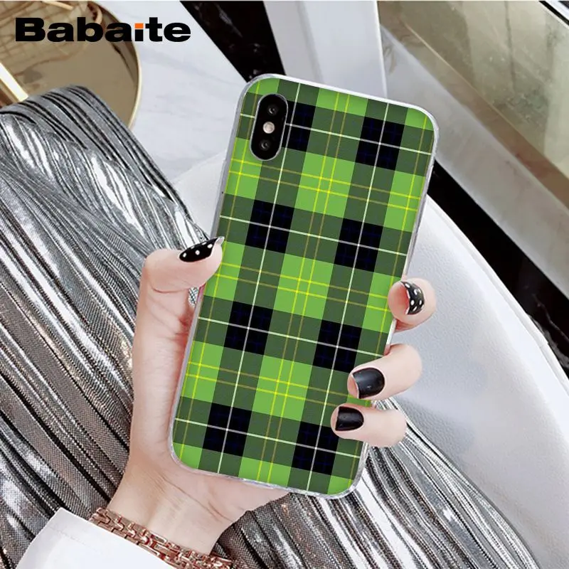 Babaite клетчатый чехол для телефона Apple iPhone 8 7 6 6S Plus X XS MAX 5 5S SE XR Чехол для мобильного телефона s - Цвет: A10