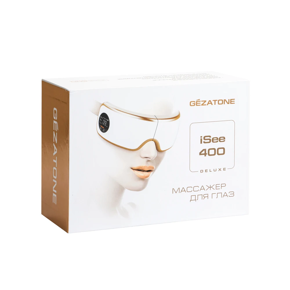 Массажер для глаз Gezatone Deluxe ISee 400 лимфодренажный с пневмо и вибромассажем мягким