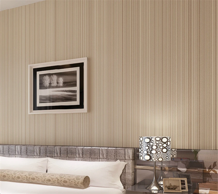Beibehang Современные Простые вертикальные полосатые обои теплые и стильные