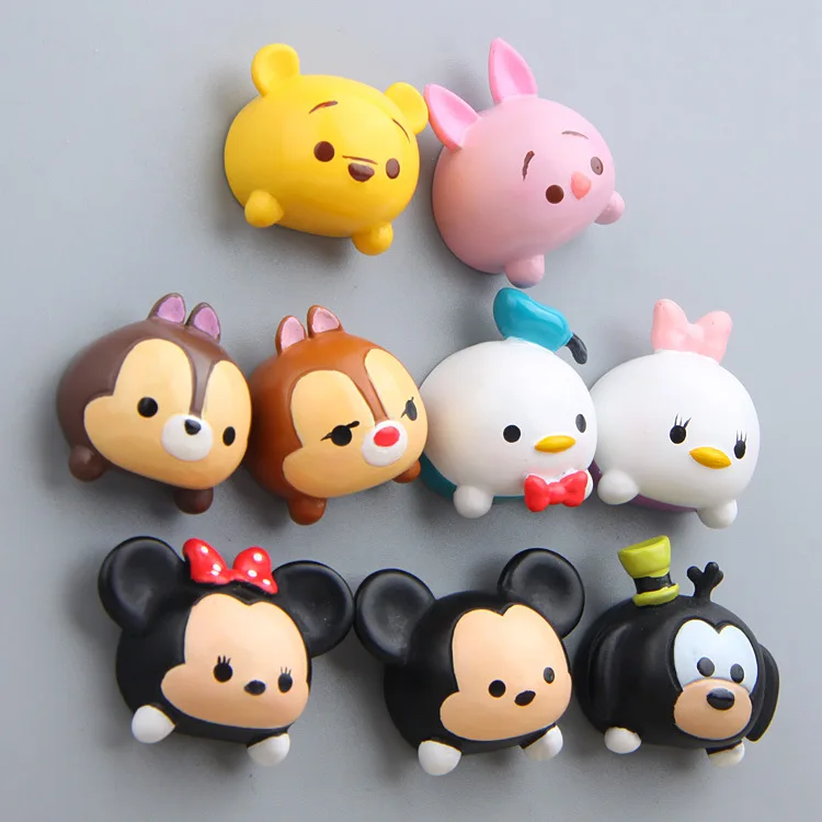 (4 шт./лот) Мультяшные головки Микки минневини медведь трехмерные наклейки на