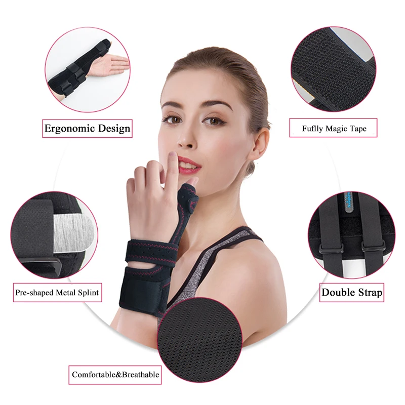 Youhekang Adjustable Wrist Support Thumb Brace Splint Protector Finger Stabiliser Pain Relief Recovery Protection | Красота и
