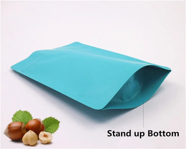 50pcs Stand up Matt Blue Aluminum Foil Food Ziplock Bag Doypack Coffee Tea Package Fidget Spinner Toys | Дом и сад