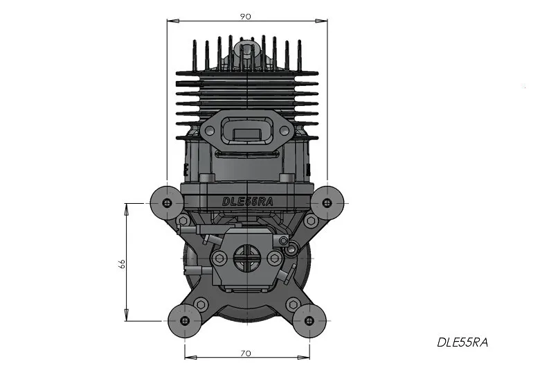 Новейший бензиновый двигатель DLE 55RA 55cc DLE55RA для радиоуправляемой модели самолета