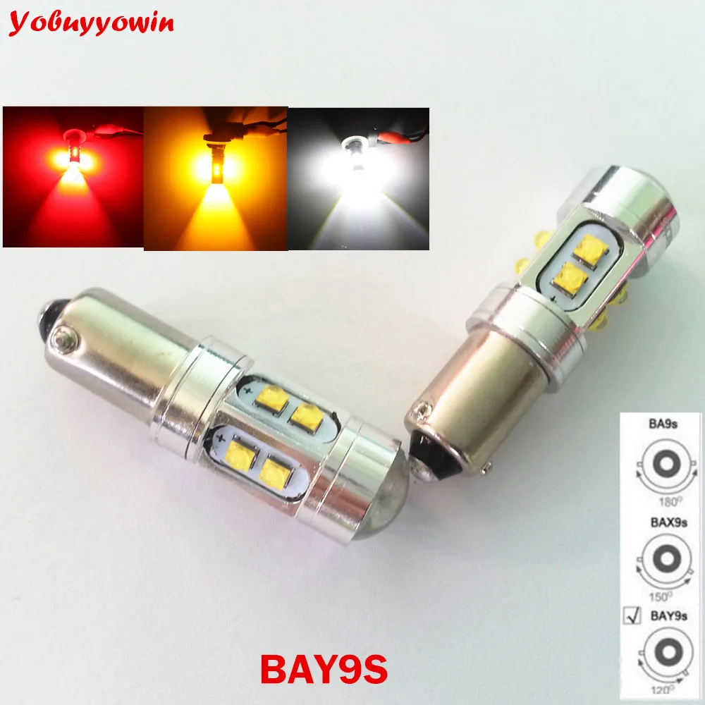 

Красные/желтые фонари Canbus H21w BAY9S, 2 шт., 433D красные чипы Cree, фонари заднего хода CAN-шины, 50 Вт, Автомобильная фонарь, подсветка индикатора