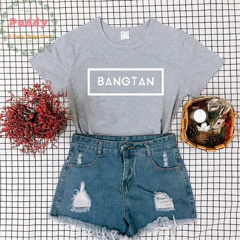 Модная футболка OKOUFEN Tumblr BANGTAN крутая уличная одежда хипстерская с круглым вырезом