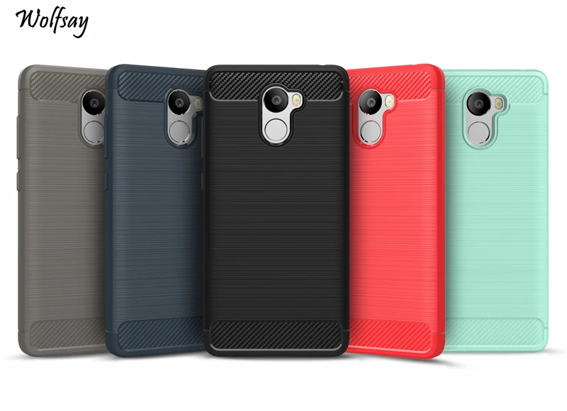 Wolfsay For Phone Cover Xiaomi Redmi 4 Case Rubber Silicone Luxury Funda &lt |