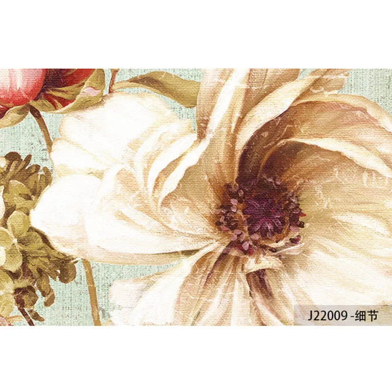 Custom 3D Print DIY Fabric &ampTextile Wallcoverings For Walls Wallpaper Velvet cotton and linen Living Room Seamless Flowers |