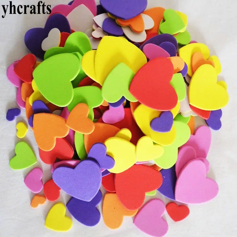 1 пакетов/лот. Смешанные Стикеры из пенопласта с сердечками детский игрушечный