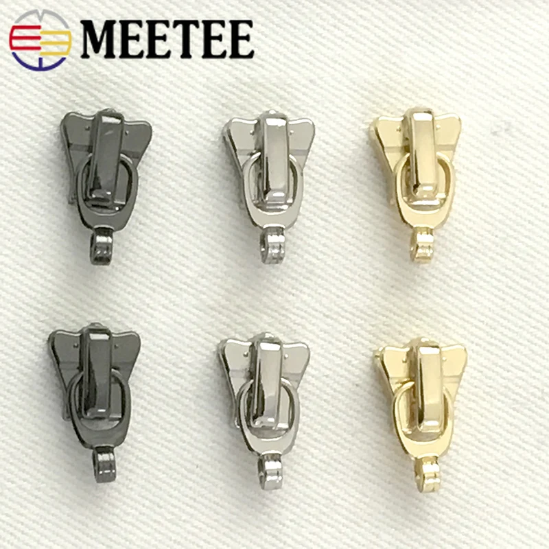 Meetee 5 шт. съемный металлический бегунок застежки-молнии для 5# молния бегунки молнии Pull Tab ремонт на молнии наборы DIY шитье ремесло KY881