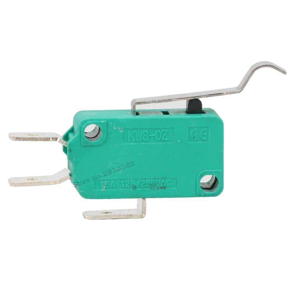 16A 125V 250VAC микро концевой выключатель без NC COM SPDT 3-х контактный Roller Lever дуги тактовая кнопка сенсорный переключатель Щепка контакт микровыключателя - Цвет: Arc lever