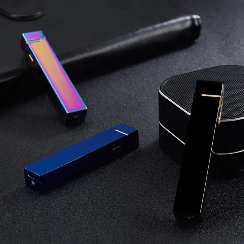 Портативная мини USB зарядка двойная дуговая электрическая зажигалка