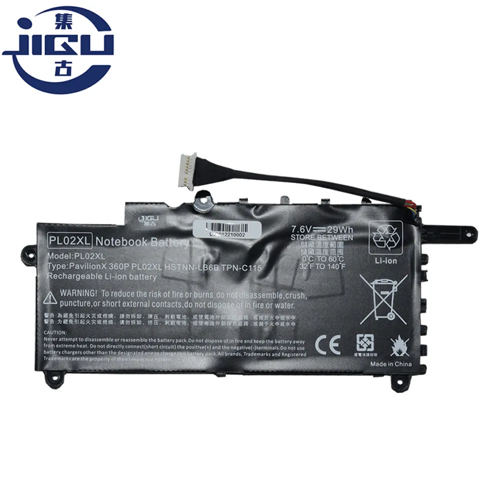 Запасная аккумуляторная батарея JIGU Φ PL02029XL PL02XL для HP Pavilion 11 X360 SERIES n009tu