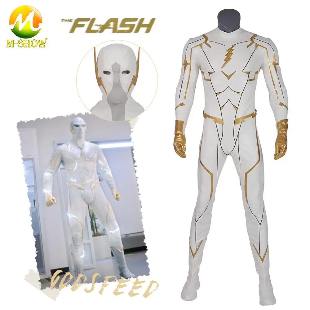 Флэш-Сезон 5 Косплей Костюм Godspeed Косплей Костюм Хэллоуин супергерой Godspeed комбинезон мужской зентай костюм на заказ