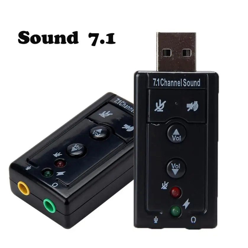 USB 7 1 канальное аудио устройство адаптер звуковой карты для ноутбука ПК O0411 |