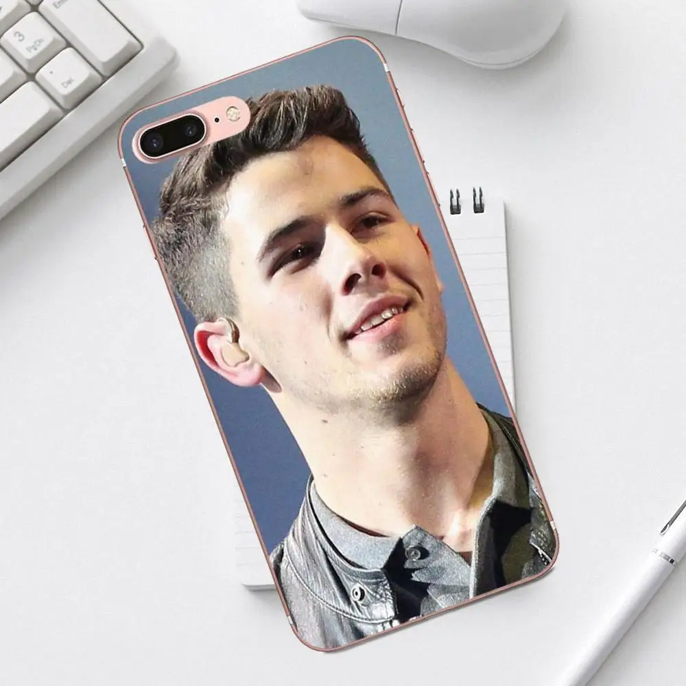 Qdowpz Nick Jonas Мягкий ТПУ чехол с принтом для iPhone 4 4S 5 5C SE 6 6S 7 8 Plus X XS Max XR Galaxy A3 A5 J1 J3 J5 J7 2017