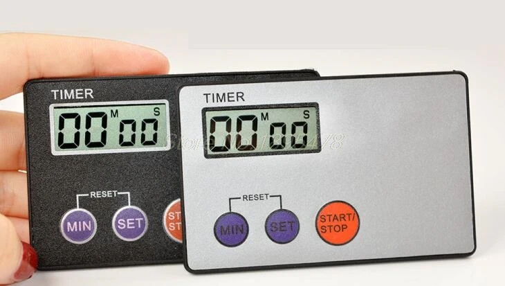 100 шт. карманные кухонные часы с таймером для кредитной карты|Кухонные таймеры| |