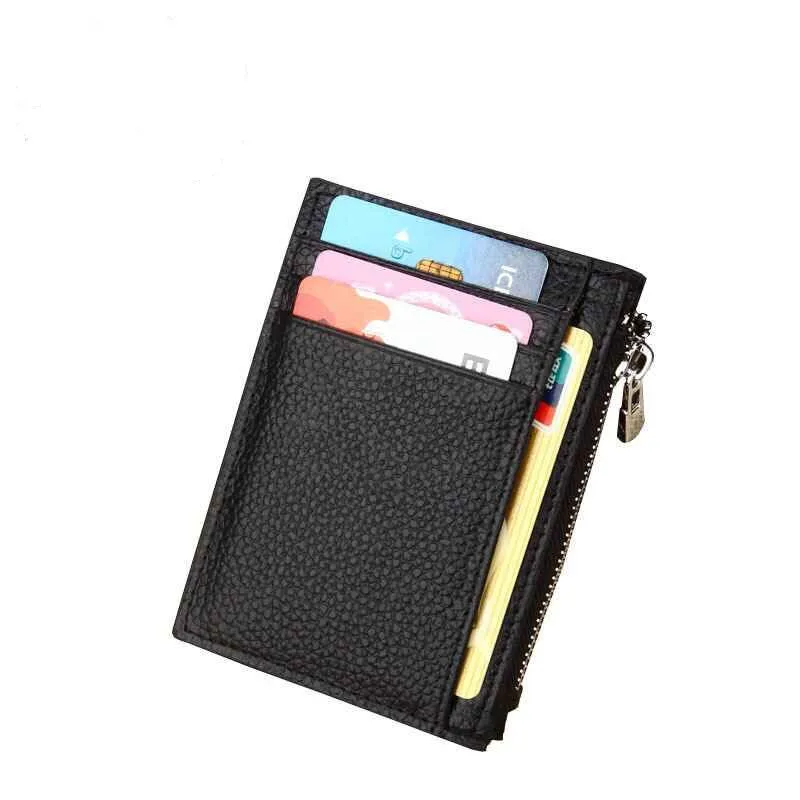 Rfid Блокировка держатель кредитной карты с молнией Портмоне Высокое качество