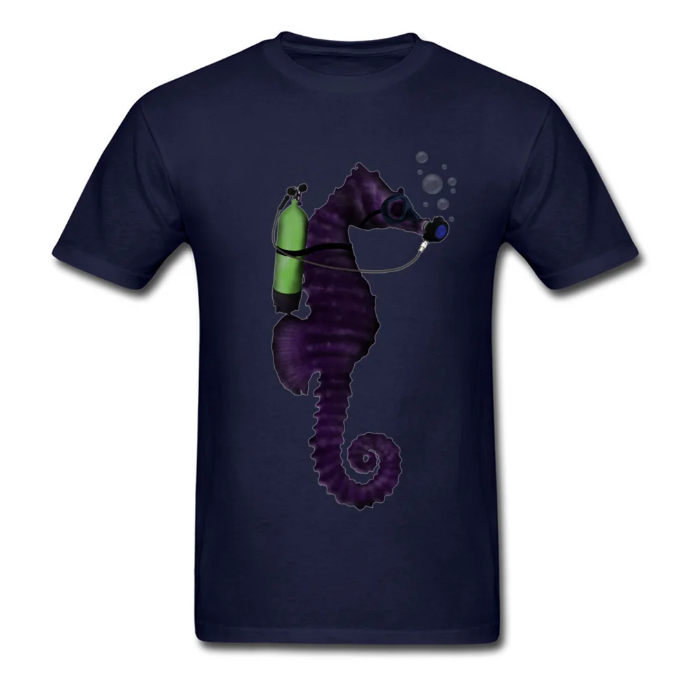SCUBA SEAHORSE футболки для мужчин Забавные топы Футболка дешевая день Святого