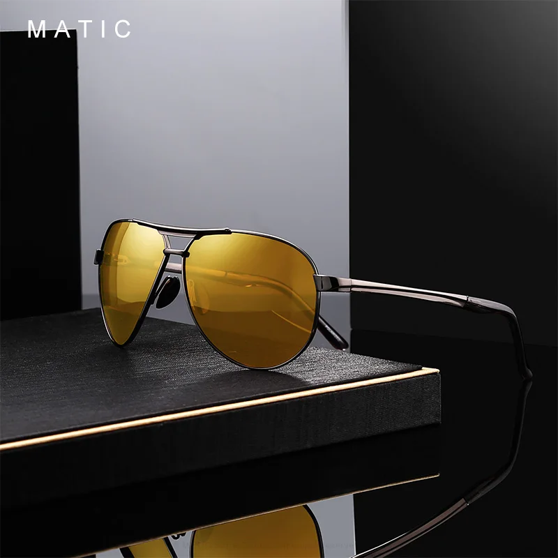MATIC антибликовые поляризованные овальные античные мужские солнцезащитные очки