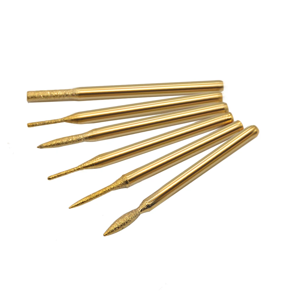 

30pcs/lots 3mm Diamond Grinding Head Shank Drill Bit Set Burr Drill Grinder Bits Dremel Rotary Tools Woodworking