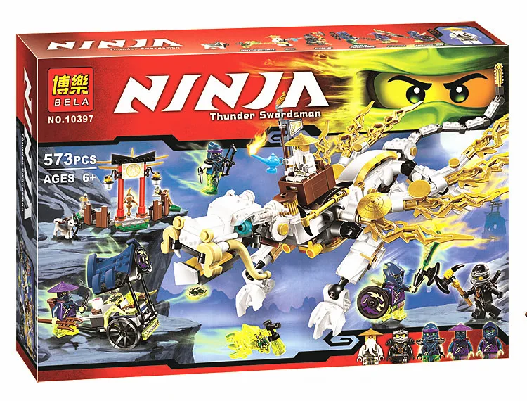 Bela 575pcs 10397 Master WU Dragon Ninjagoe Thunder Swordsman Building Blocks Bricks Toys Compatible Legoe | Игрушки и хобби