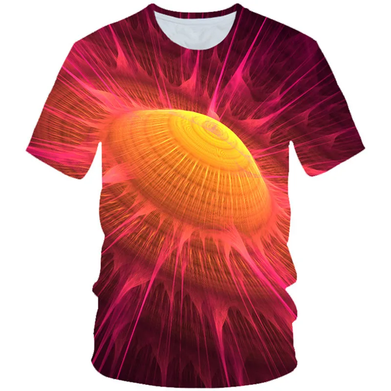 Детская летняя футболка с 3D принтом вихревой|Тройники| |