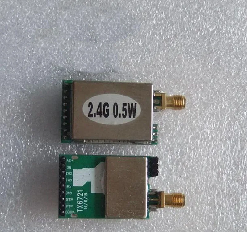 Модуль запуска 2,4G 500mW Беспроводная передача аудио видео для FPV TX6721