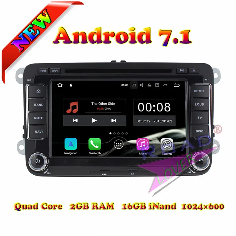 Wanuary 2G + 16GB Android 7 1 автомобильный dvd плеер для Фольксваген Универсальный