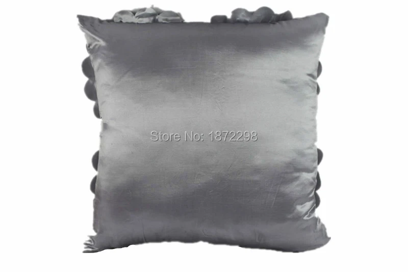 3D цветочный квадратный чехол для подушки однотонная наволочка с вышивкой