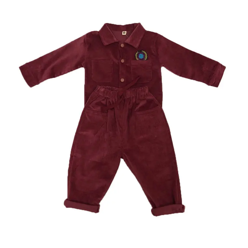 Новинка Весна 2019 комплект хлопковой одежды в Корейском стиле рубашка с длинными