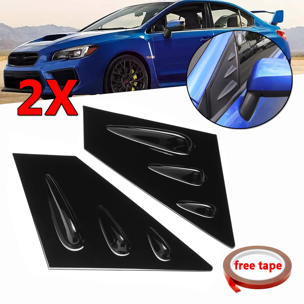 1 пара оконных жалюзи для Subaru WRX STI 2015 2018 наклейки из АБС пластика боковые оконные