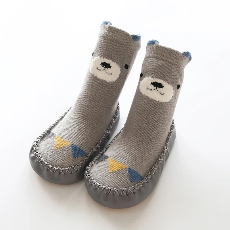 3-24months Cute Fox Baby Socks with Rubber Soles Toddler Knee High Sock Infant Anti Slip Boys Girls Walking Floor | Детская одежда и