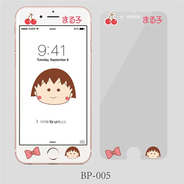 7 Renda Милая Мелодия одна деталь Sakura momoko Doraemon для iPhone 6 6 S 7 8 Plus Закаленное стекло протектор экрана закругленные края 2.5D - Цвет: 7