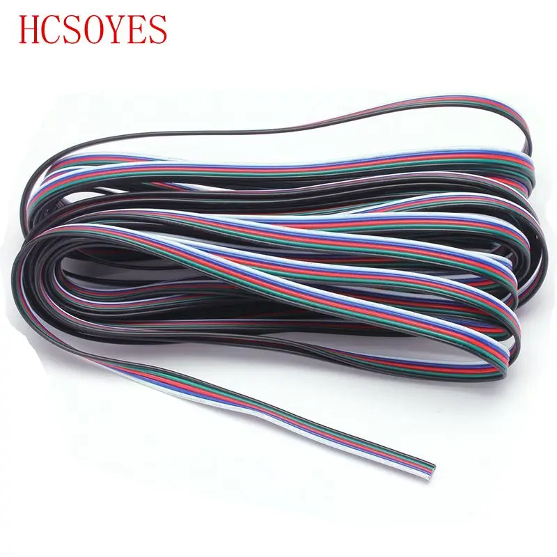 HCSOYES 5 штифтов м/10 м/20 м светодиодный коннектор Удлинительный кабель rgb
