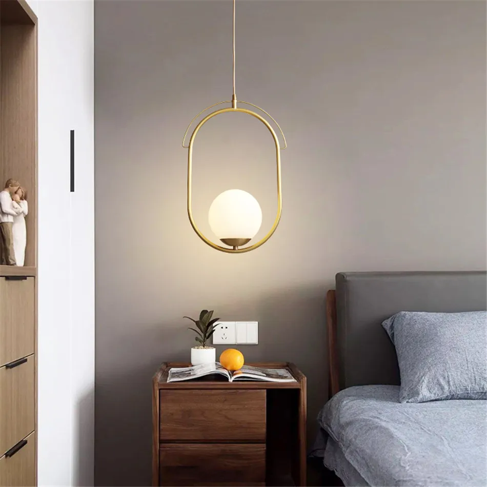Nordic Loft Light Vintage Art Deco Master Bedroom Lamp Glass Bulb Pendant Tiffany Style Shades Modern Reading | Лампы и освещение