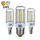 E27 светодиодная лампа E14 Светодиодная лампа AC 220V 240V 24 36 48 56 69 72 LEDs Chandlier Свеча лампа Кукуруза Светодиодные фонари освещение для украшения дома