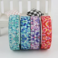 16mm 58sewing accessories quatrefoil moroccan print fold over elastic ribbon sewing accessories diy kids hairband ribbons