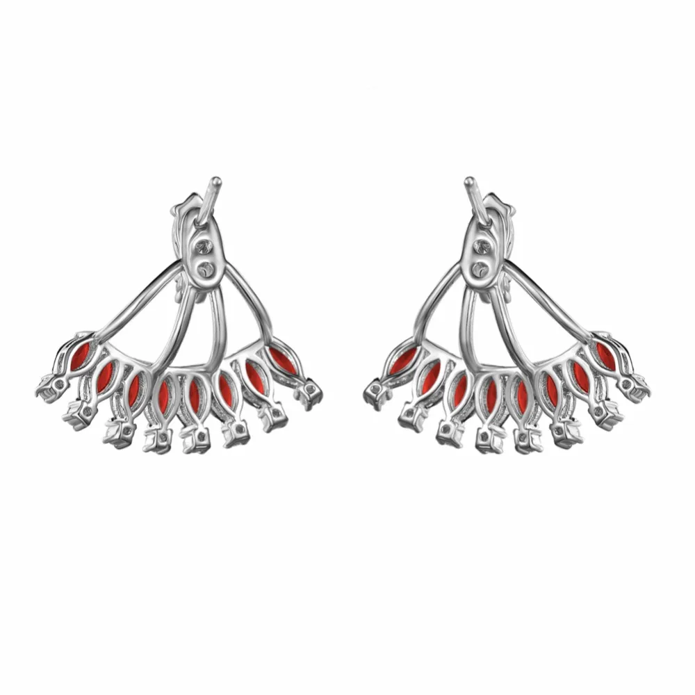 Модные ювелирные изделия KIVN с синим кубическим цирконием свадебные серьги для