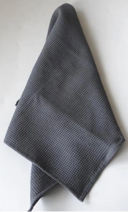 Dark Grey 1 шт., чайное полотенце, многоразовое, кухонный текстиль, проверяется, чайная ткань, простой современный дизайн, хлопок, для домашнего использования, кухонное полотенце, NP0807 - Цвет: Dark Grey