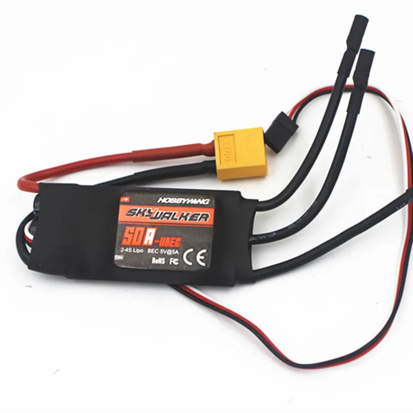 Original Hobbywing SkyWalker Brushless ESC 50A With BEC For RC Quadcopter Parts airplane | Игрушки и хобби