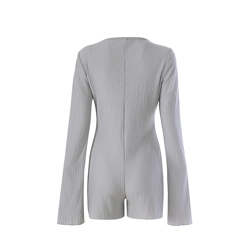 Кричать Ролан Для женщин s элегантные молния Playsuit 2018 Лето Повседневное свободные
