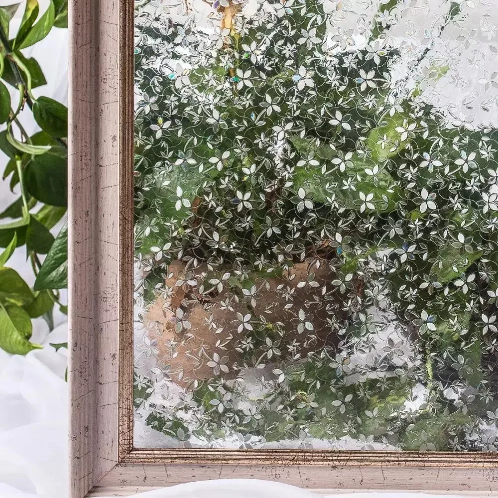 3D вишневая оконная пленка статическая липкая стеклянная наклейка матовая