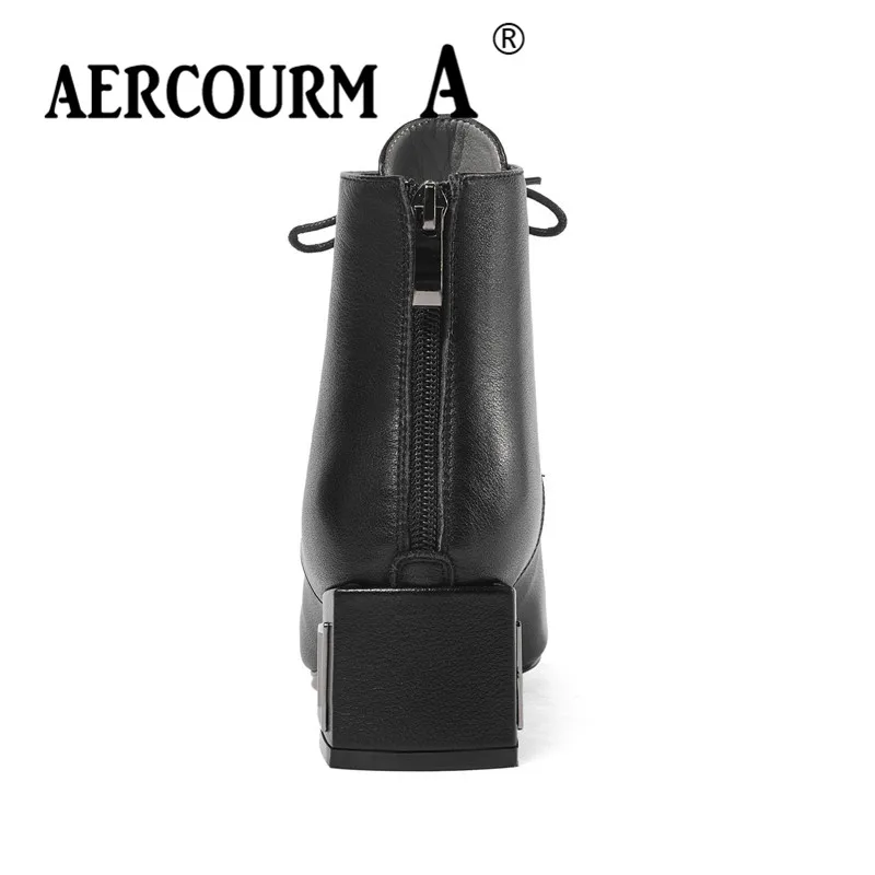 Aercourm A/2019 ботильоны для женщин зимние женские ботинки из натуральной кожи на