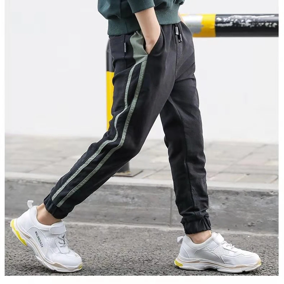 2 цвета модные детские повседневные длинные брюки для мальчиков весенне-осенние