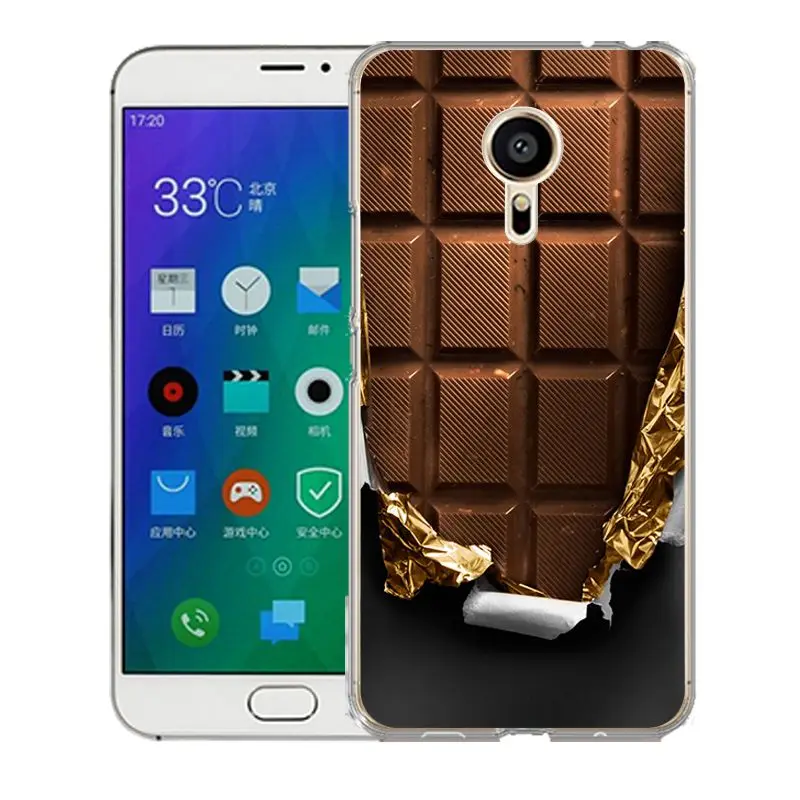 QMSWEI TPU Soft Phone Case For Meilan MX6 pro6 u20 E2 m3 M5 M5s metal Note3 U10 Clear Flora Chocolate Leaf Cover Free Shipping |