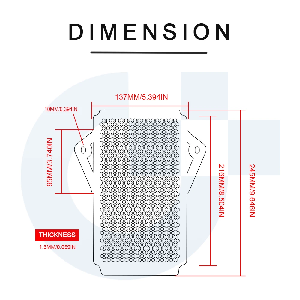 Мотоцикл Алюминиевый Масляный радиатор защитная решетка Защитная крышка для Ducati