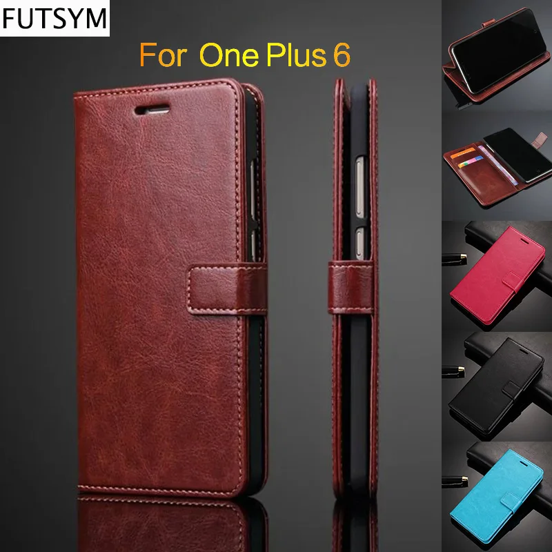 Кожаный чехол кошелек для One Plus 6 Оригинальный Роскошный OnePlus держатель карт с
