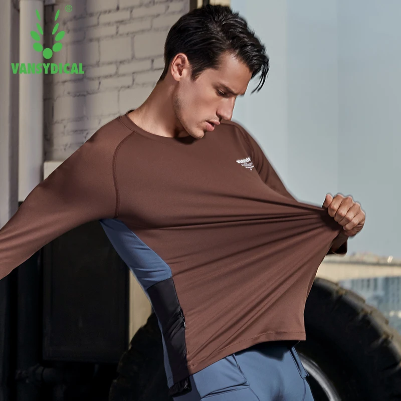 Спортивная рубашка для мужчин футболки фитнеса и бега спортивный топ с длинным