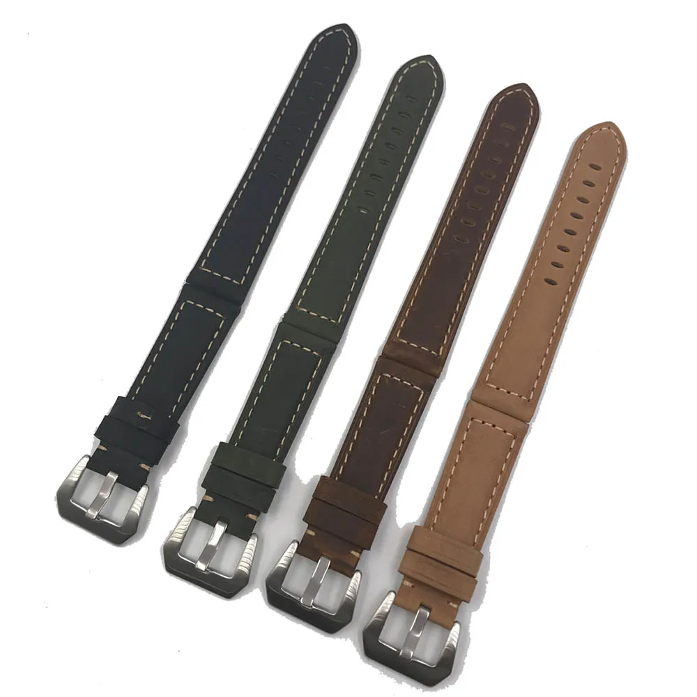 

22mm for Samsung Gear S3 frontier Leather Watch strap For Samsung Galaxy Watch 46mm band Watchbands Replace Bracelet wristband